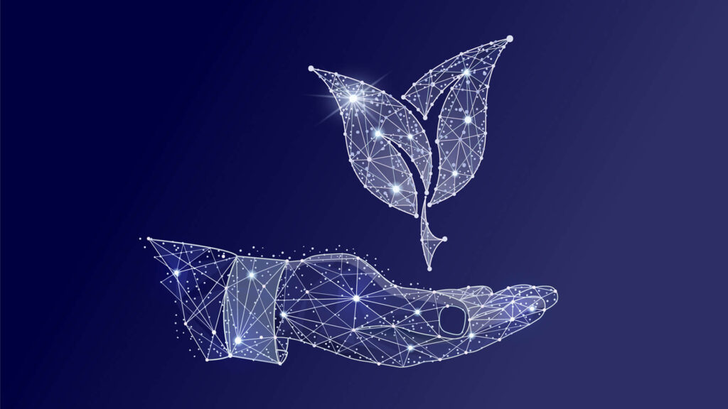 Person holding out their hand to grab a flower