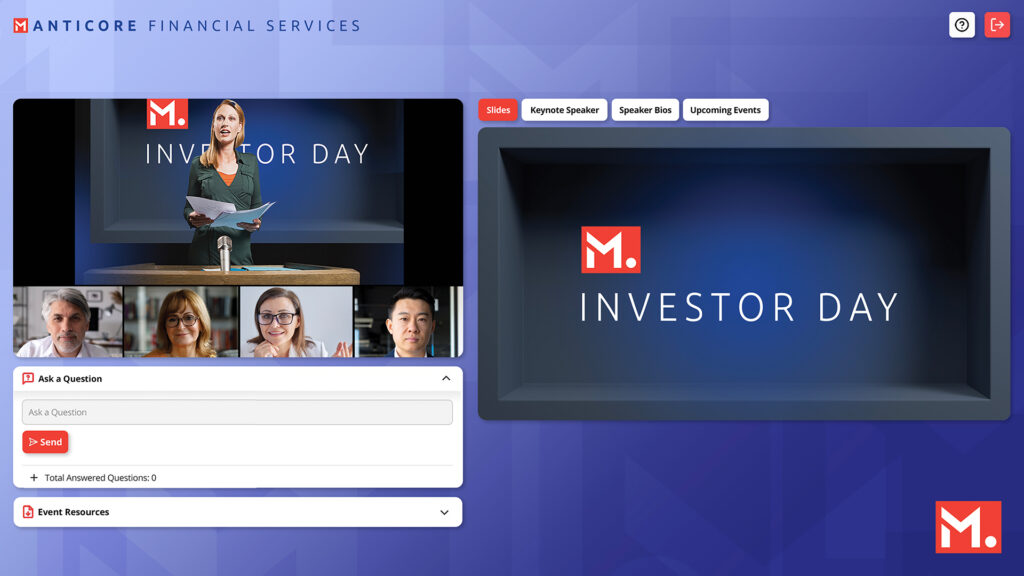 Manticore financial services investor day event