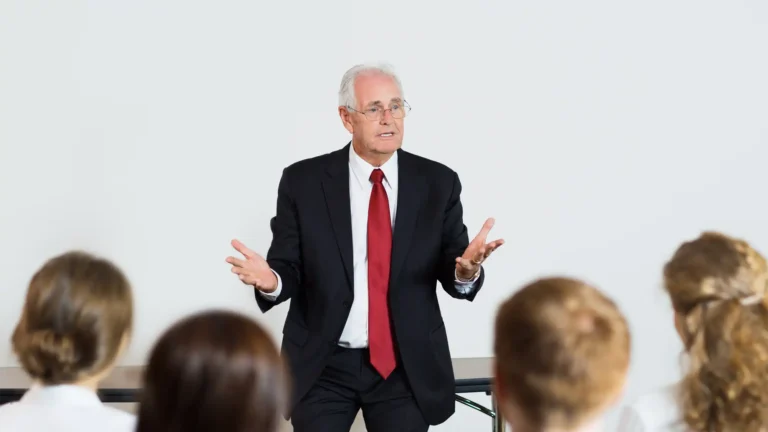 image of a CEO giving a speech